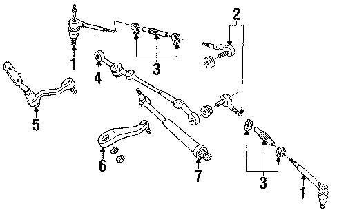 Diagram STEERING GEAR & LINKAGE. for your 2015 GMC Sierra 2500 HD 6.6L Duramax V8 DIESEL A/T RWD SLE Standard Cab Pickup Fleetside 