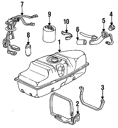 Diagram FUEL SYSTEM COMPONENTS. for your Buick