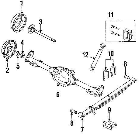 Diagram REAR SUSPENSION. BRAKE COMPONENTS. SUSPENSION COMPONENTS. for your 2022 Chevrolet Silverado 1500 High Country Crew Cab Pickup Fleetside 3.0L Duramax 6 cylinder DIESEL A/T 4WD 