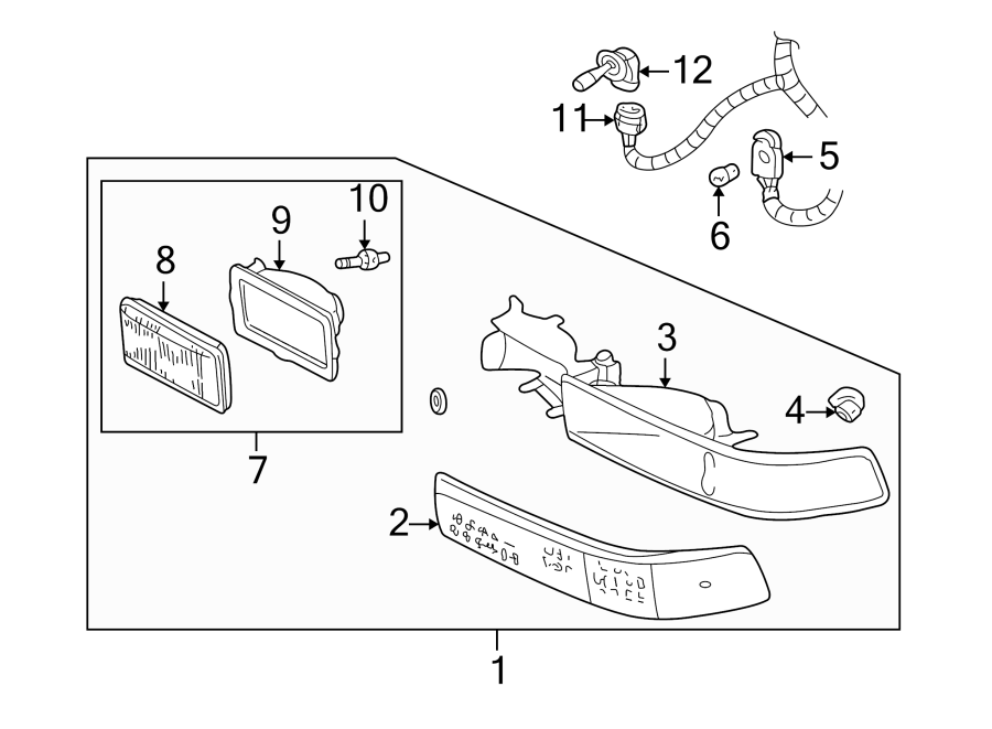 Diagram FRONT LAMPS. PARK & SIGNAL LAMPS. for your 2007 GMC Sierra 1500 Classic SL Standard Cab Pickup Fleetside  