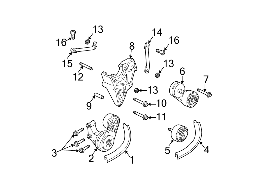 Diagram BELTS & PULLEYS. for your 2011 GMC Sierra 2500 HD 6.0L Vortec V8 FLEX A/T RWD SLT Crew Cab Pickup 