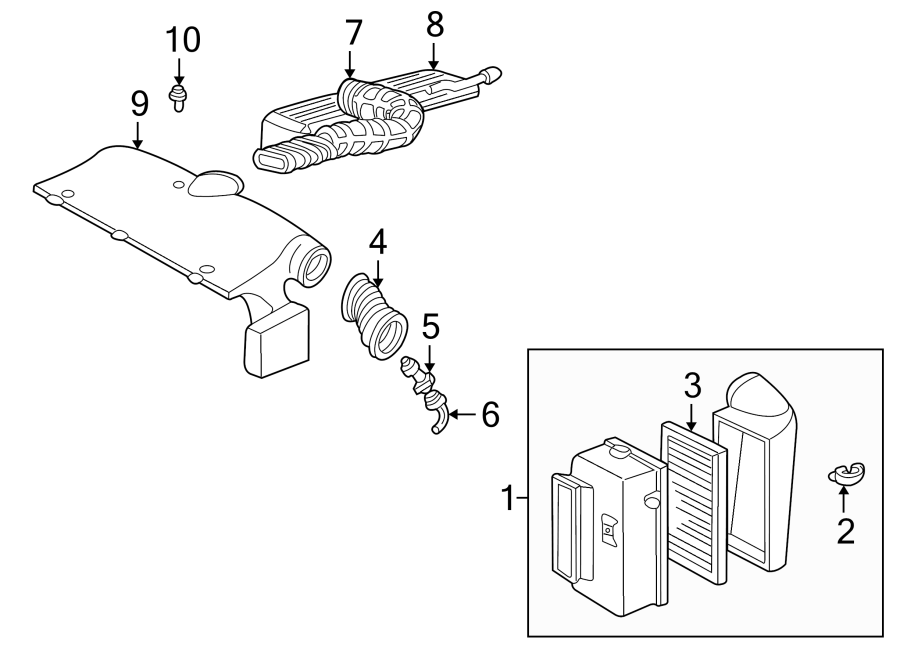 Diagram AIR INTAKE. for your 2017 Chevrolet Spark   