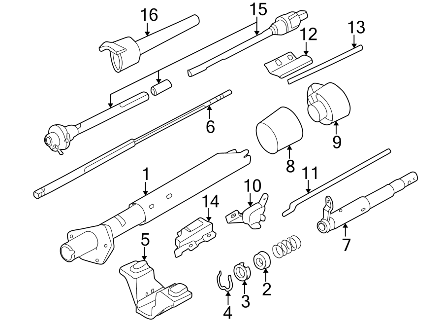 STEERING COLUMN. HOUSING & COMPONENTS. Diagram