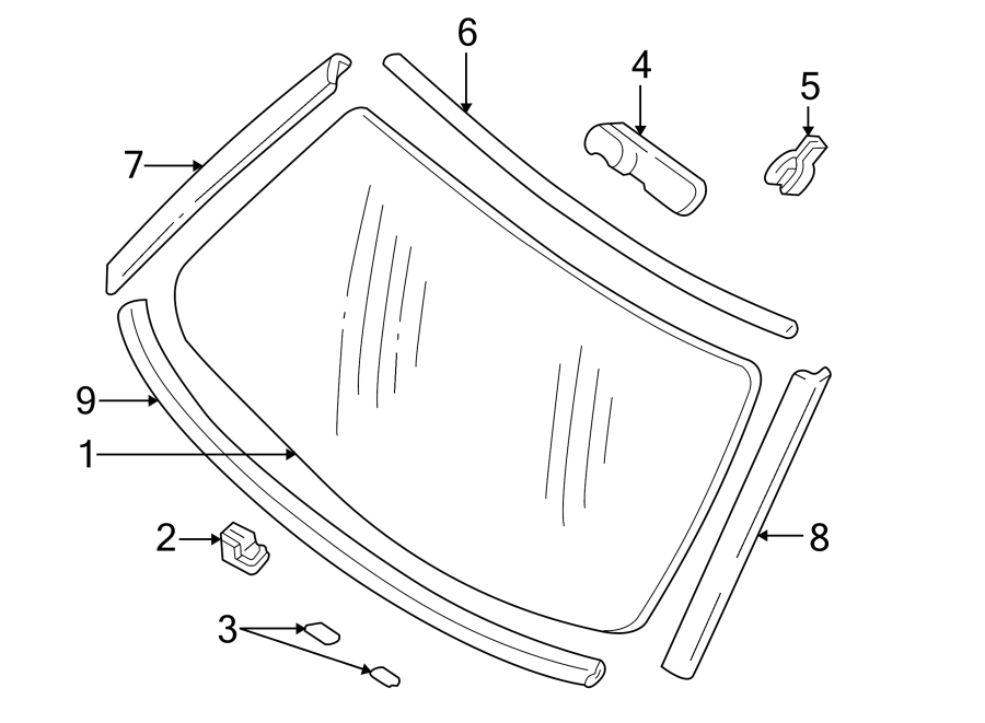 4WINDSHIELD. GLASS. REVEAL MOLDINGS.https://images.simplepart.com/images/parts/motor/fullsize/GD94245.png