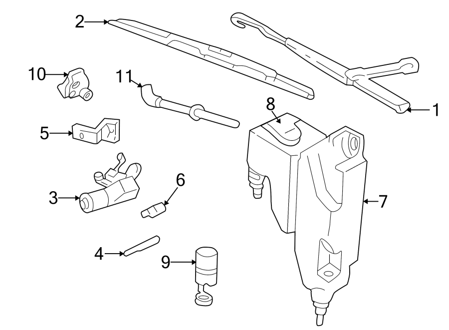 WINDSHIELD. WIPER & WASHER COMPONENTS.