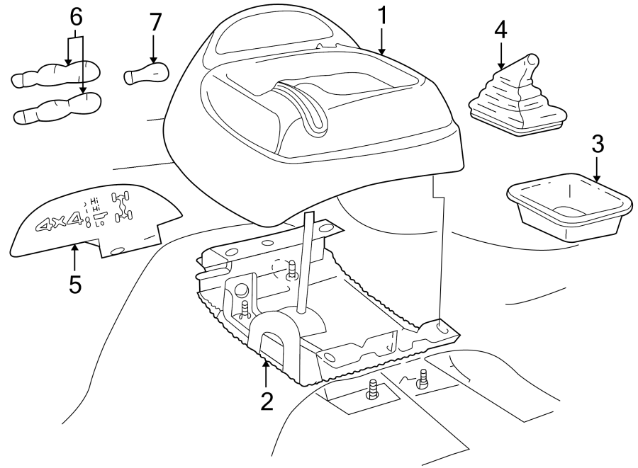 Diagram FRONT CONSOLE. for your 2014 Chevrolet Spark   