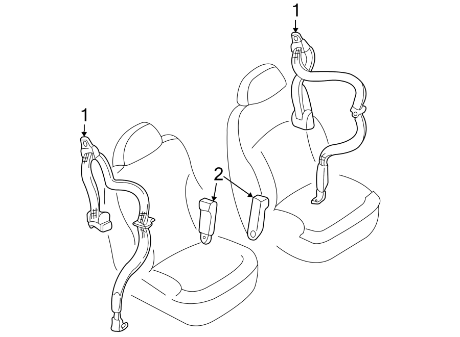 RESTRAINT SYSTEMS. FRONT SEAT BELTS.