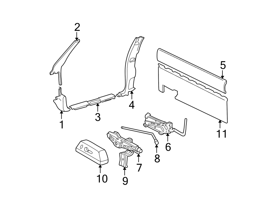 Diagram INTERIOR TRIM. for your 2013 Chevrolet Camaro ZL1 Coupe 6.2L V8 M/T 