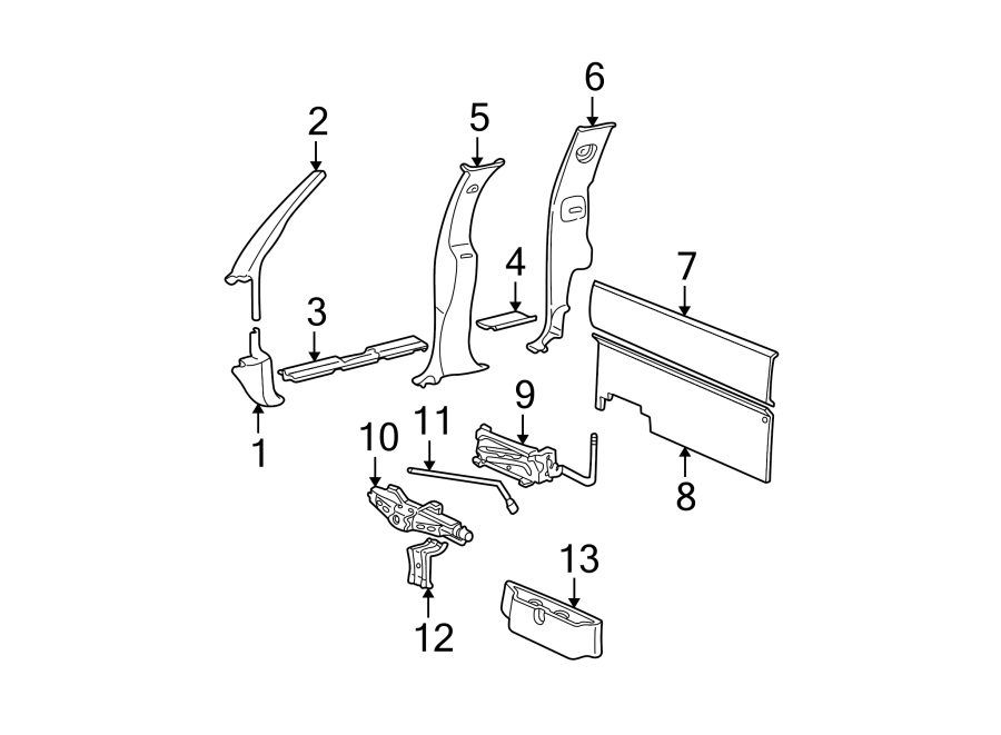 Diagram INTERIOR TRIM. for your 2005 Chevrolet Aveo    