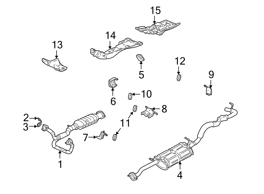 EXHAUST SYSTEM. EXHAUST COMPONENTS. Diagram