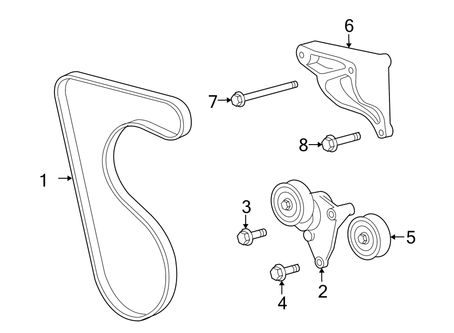 Diagram BELTS & PULLEYS. for your 2022 Chevrolet Equinox 1.5L Ecotec A/T FWD LS Sport Utility 