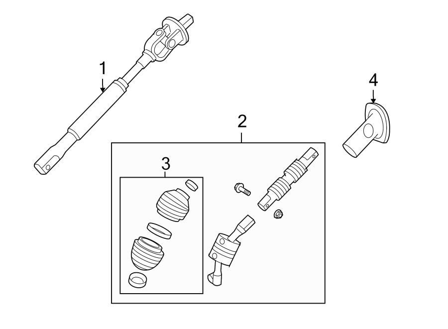 Diagram STEERING COLUMN. LOWER COMPONENTS. for your 2005 Chevrolet Classic   