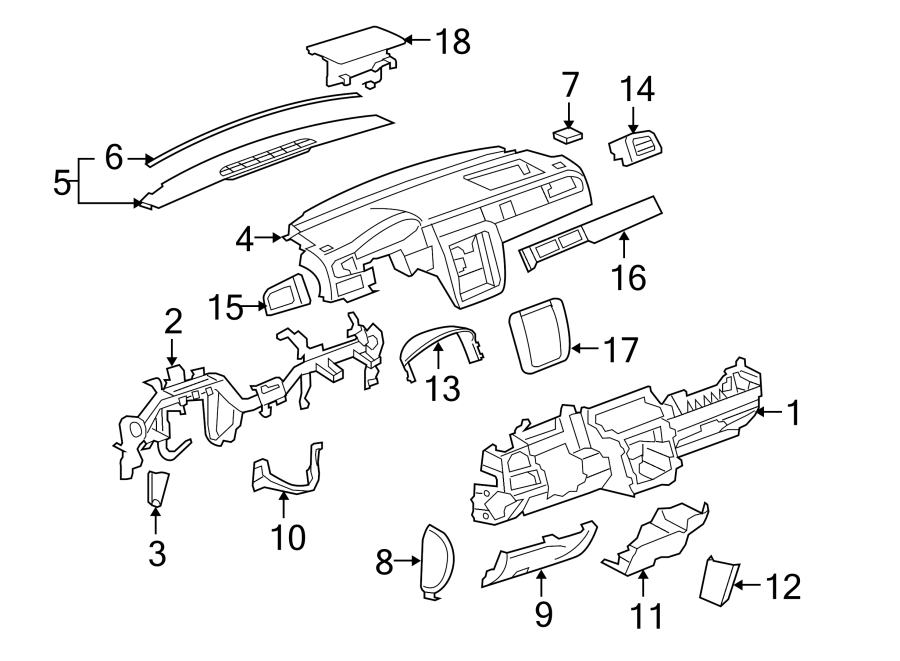 Diagram INSTRUMENT PANEL. for your 1984 Chevrolet Celebrity   