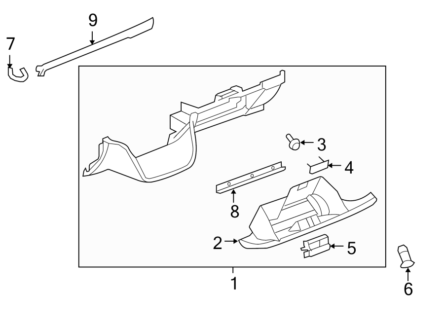 9INSTRUMENT PANEL. GLOVE BOX.https://images.simplepart.com/images/parts/motor/fullsize/GE08350.png