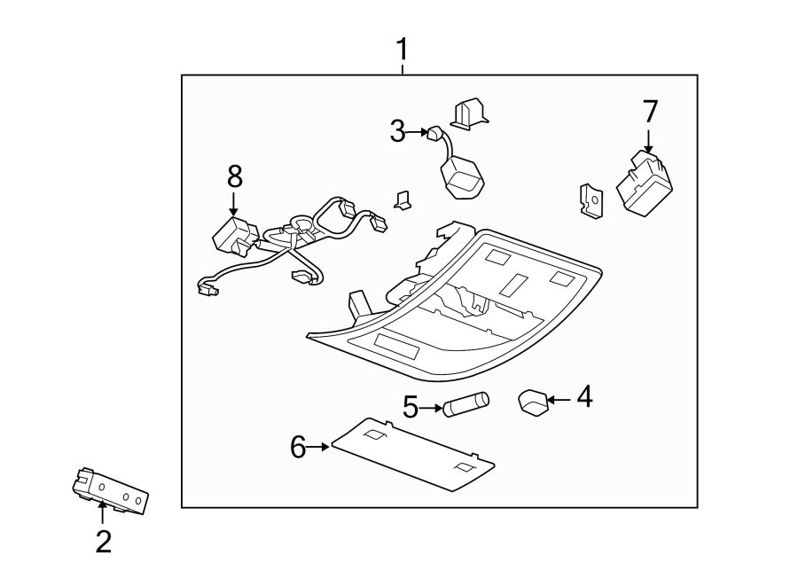 Diagram OVERHEAD CONSOLE. for your 2013 Chevrolet Express 3500   