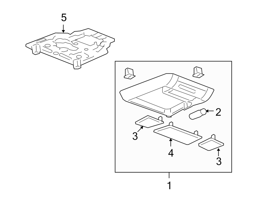 Diagram OVERHEAD CONSOLE. for your 2013 Cadillac