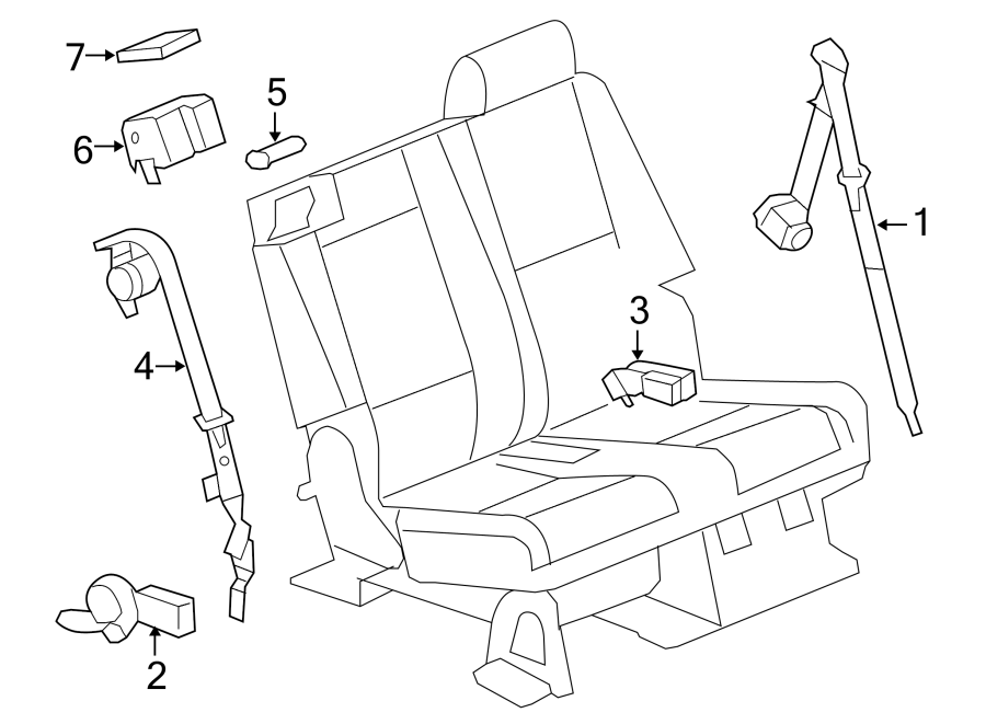 RESTRAINT SYSTEMS. REAR SEAT BELTS.