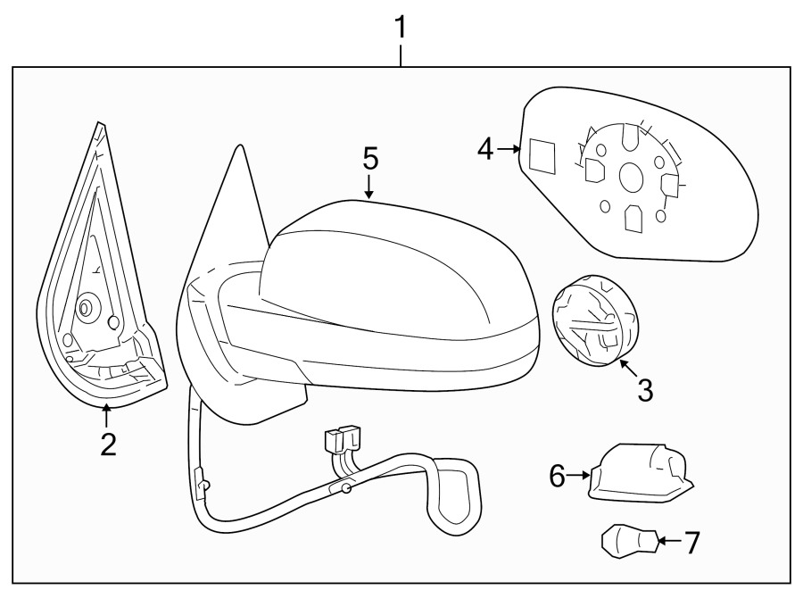 Diagram FRONT DOOR. OUTSIDE MIRRORS. for your 2006 GMC Sierra 3500   