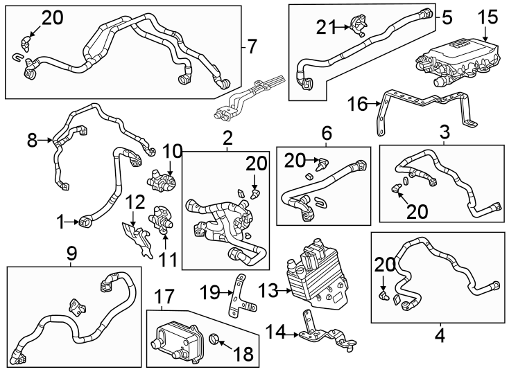 Diagram Hoses & lines. for your 2008 Chevrolet Equinox   