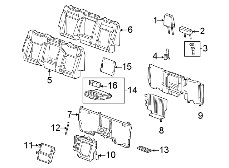 13Seats & tracks. Rear seat components.https://images.simplepart.com/images/parts/motor/fullsize/GE22325.png