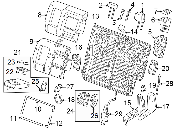 1460% seat. Seat back components. Inner. Outer. Suv. Type 1. Type 2. Type 3.https://images.simplepart.com/images/parts/motor/fullsize/GE22333.png