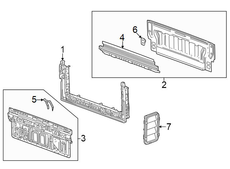 Diagram Rear body & floor. for your 2005 Chevrolet Trailblazer EXT   