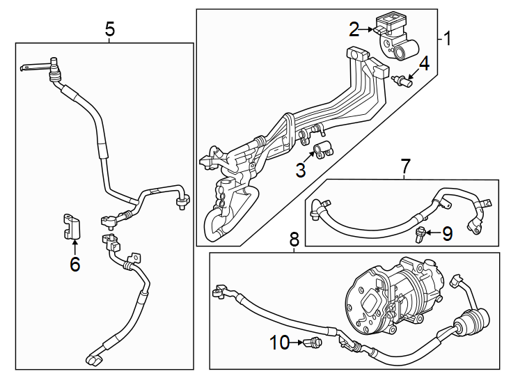 9AC hose. Ac lines and components. Front ac line. Type 1. Type 2.https://images.simplepart.com/images/parts/motor/fullsize/GE24100.png