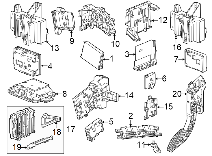 Electrical components. Diagram