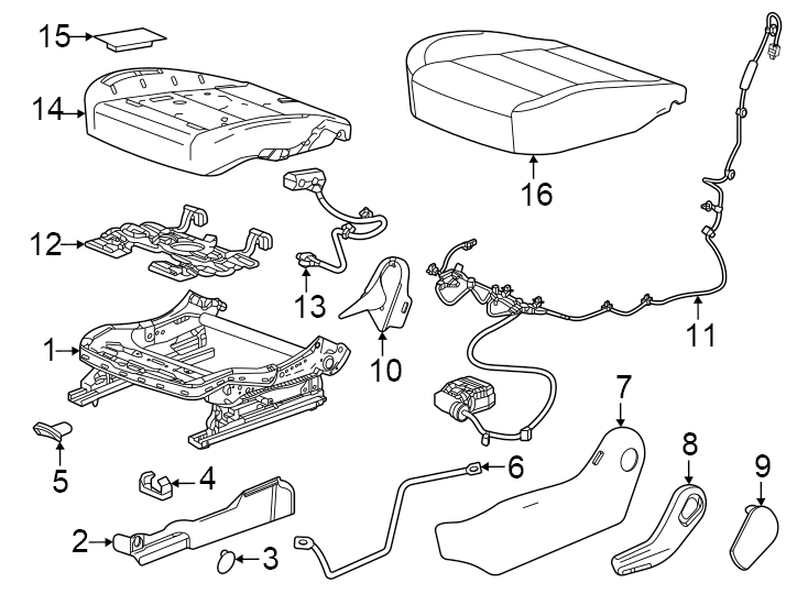 7Seats & tracks. Driver seat components.https://images.simplepart.com/images/parts/motor/fullsize/GE24425.png