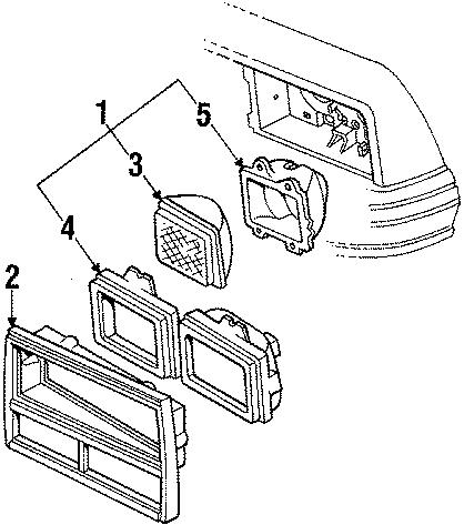 Chevrolet El Camino Bezel, Headlight. Door. 1982-87 - 14034155 ...