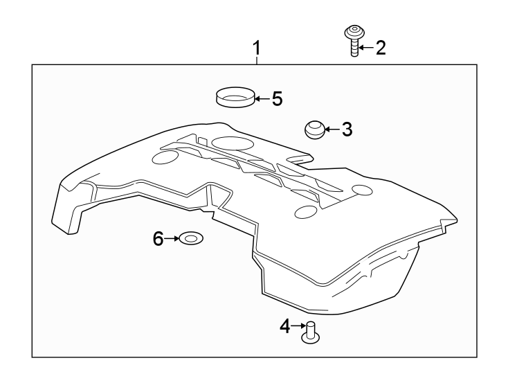 Diagram ENGINE / TRANSAXLE. ENGINE APPEARANCE COVER. for your 2012 GMC Sierra 2500 HD 6.0L Vortec V8 FLEX A/T RWD SLE Extended Cab Pickup Fleetside 