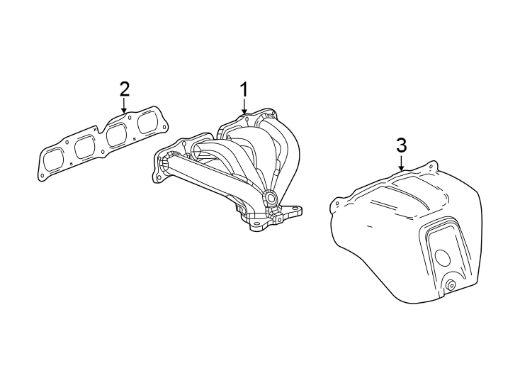 Diagram EXHAUST SYSTEM. MANIFOLD. for your 1994 Buick Century   