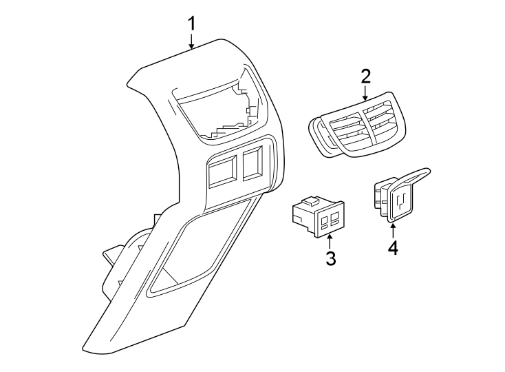 Diagram CENTER CONSOLE. for your Cadillac ATS  