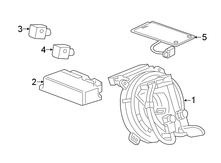 RESTRAINT SYSTEMS. AIR BAG COMPONENTS. Diagram