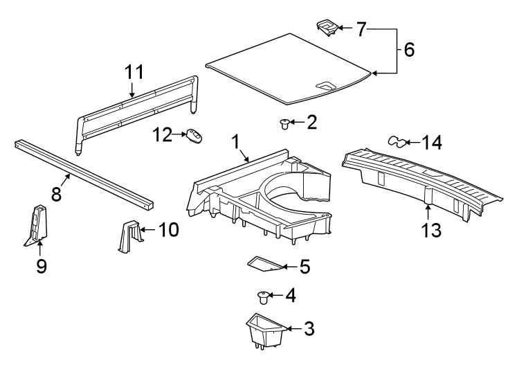 Diagram REAR BODY & FLOOR. INTERIOR TRIM. for your 2013 Chevrolet Silverado   