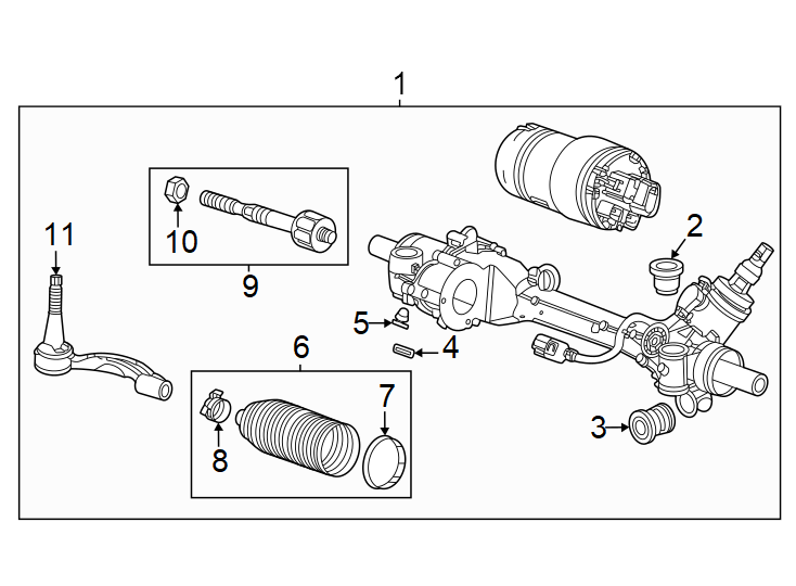 Diagram Steering gear & linkage. for your 2018 Chevrolet Camaro  SS Coupe 