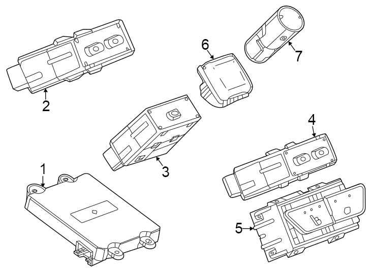 Diagram Console. Electrical components. for your Cadillac ATS  