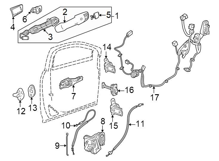 1Fr 09/22/2023. Inside handle. Outside handle. W/O surround view. W/SURROUND view.https://images.simplepart.com/images/parts/motor/fullsize/GF24605.png