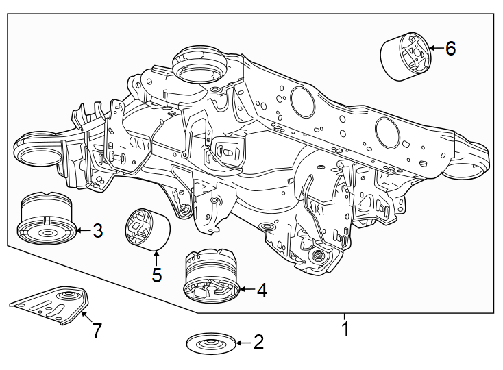 Diagram Rear suspension. Suspension mounting. for your 2015 Chevrolet Suburban    