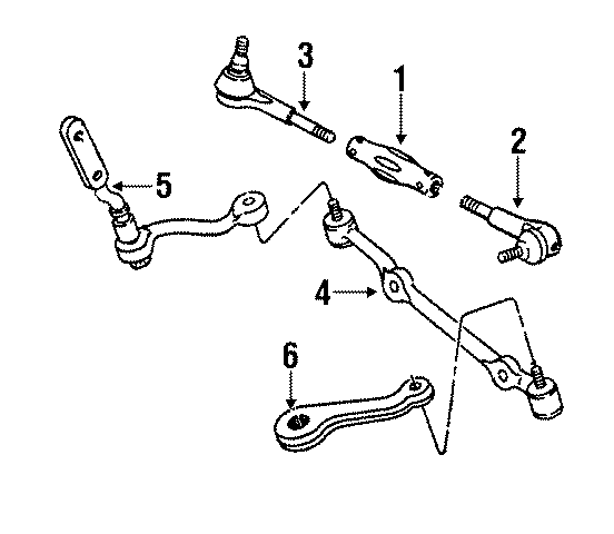 Diagram STEERING GEAR & LINKAGE. for your 2021 GMC Sierra 2500 HD 6.6L Duramax V8 DIESEL A/T 4WD Base Extended Cab Pickup Fleetside 