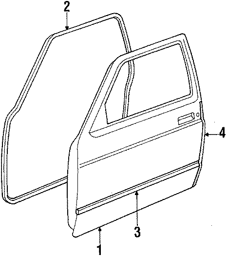 DOOR & COMPONENTS. EXTERIOR TRIM.