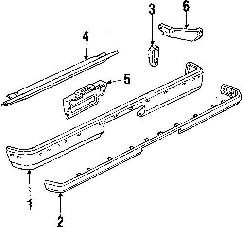 REAR BUMPER. BUMPER & COMPONENTS.