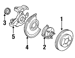 Diagram FRONT SUSPENSION. BRAKE COMPONENTS. for your 2002 GMC Sierra 2500 HD 6.0L Vortec V8 BI-FUEL A/T RWD Base Standard Cab Pickup Fleetside 