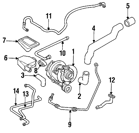 Gmc Typhoon Hose. Engine, EXHAUST, SYSTEM, TURBOCHARGER - 15637942 | GM ...