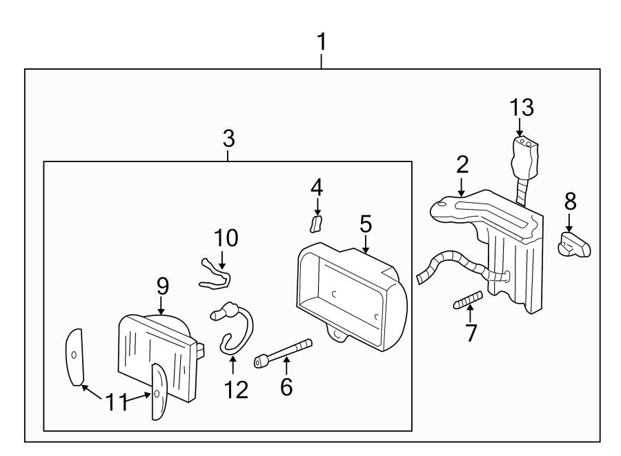 Diagram FRONT LAMPS. FOG LAMPS. for your 2003 GMC Sonoma SLS Extended Cab Pickup Fleetside  