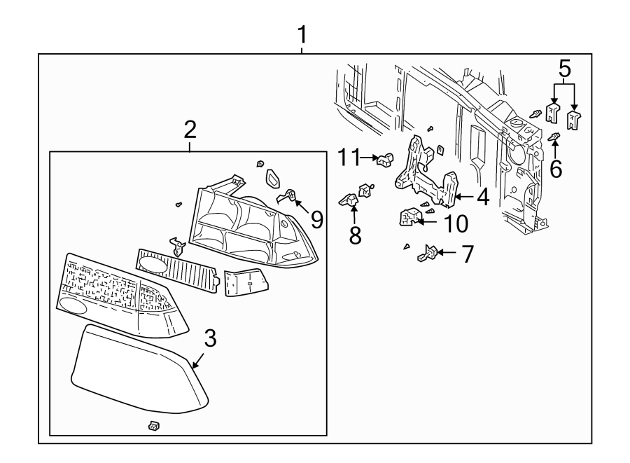 Diagram FRONT LAMPS. HEADLAMP COMPONENTS. for your 2022 Cadillac XT4   