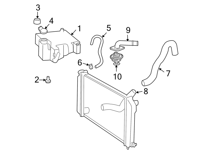 Diagram RADIATOR HOSES. for your 2019 Chevrolet Equinox   