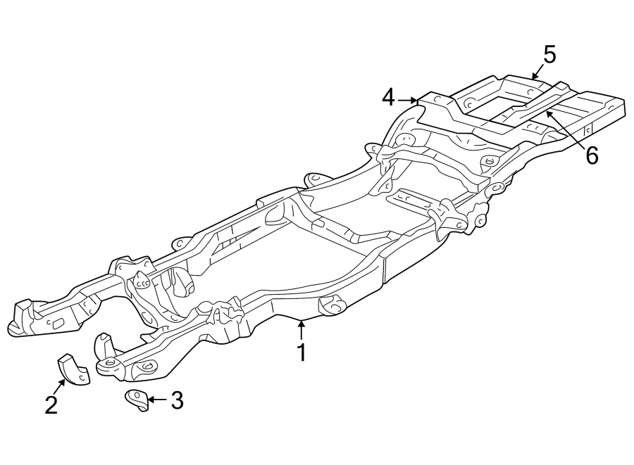 Diagram FRAME & COMPONENTS. for your 2012 GMC Sierra 2500 HD 6.6L Duramax V8 DIESEL A/T RWD WT Standard Cab Pickup Fleetside 