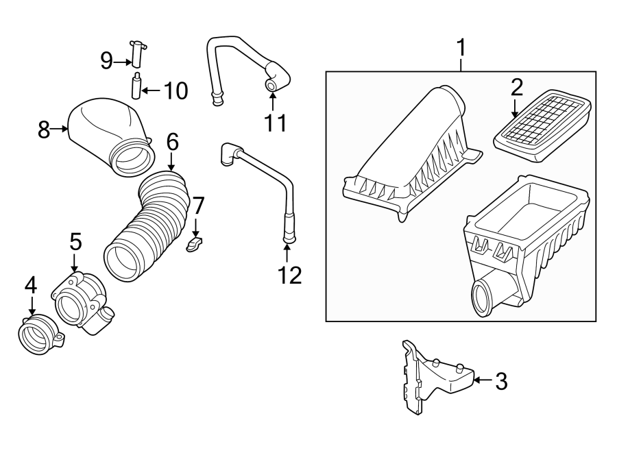 Diagram AIR INTAKE. for your 2017 Chevrolet Spark   