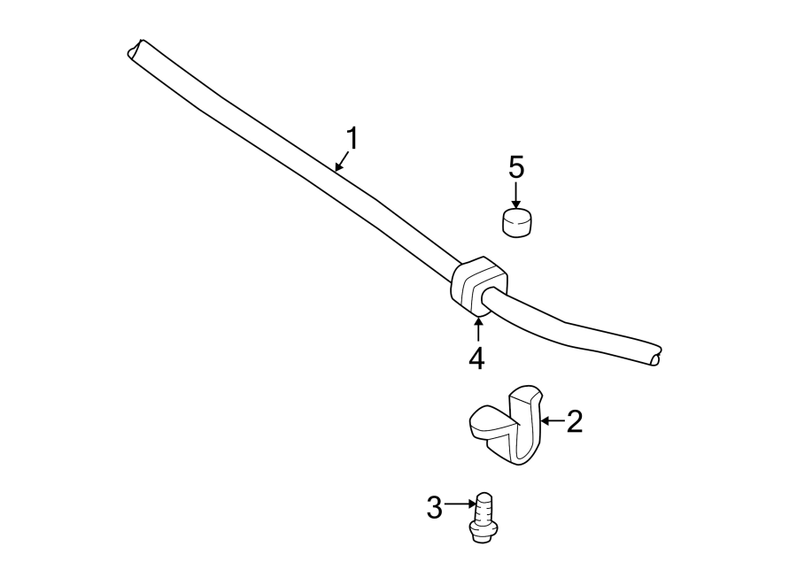 FRONT SUSPENSION. STABILIZER BAR & COMPONENTS.